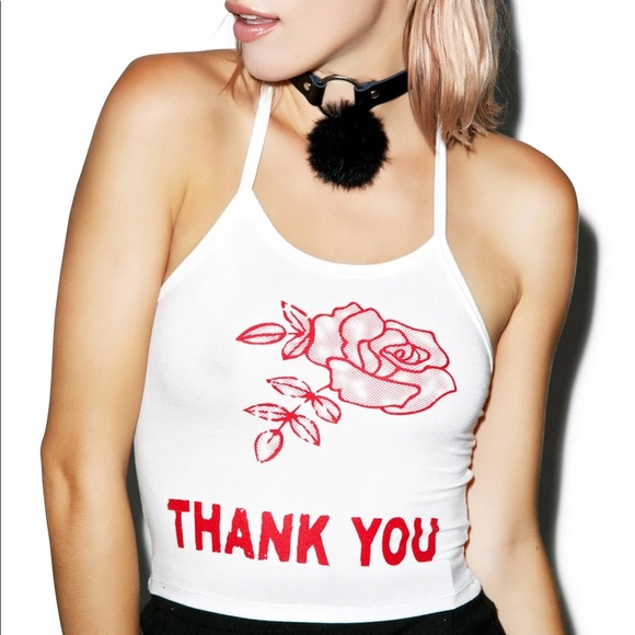 omighty Tops - NWOT Omighty Thank You Halter Top